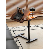 Table de chevet portable minimaliste moderne en MDF, bureau d'ordinateur/d'écriture pliable et réglable pour salon et chambre, poste de travail relevable