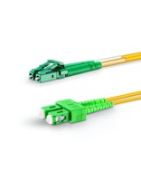 OS2 9/125um LC-SC kabel Patch serat optik Mode tunggal desain disesuaikan untuk berbagai lingkungan dalam ruangan kabel dupleks LC/ST/FC/SC