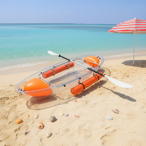 Kayak de pêche transparent monoplace en ABS PC, pour une personne, utilisation en mer et en <span class=keywords><strong>rivière</strong></span>, bateau de loisirs pour eaux vives, garantie 1 an - Product Image 4