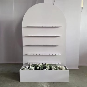 JINDA - Elegante Exhibidor de Vino y Champán para Fiestas de Compromiso, Bautizos y Recepciones, con Caja de Flores - Product Image 1