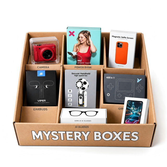 3C Electronics Mystery Box Wholesale Surprise Box 3 Pcs Random Smart Watch TWS Earbuds Speaker or Other May Include Smart Phone