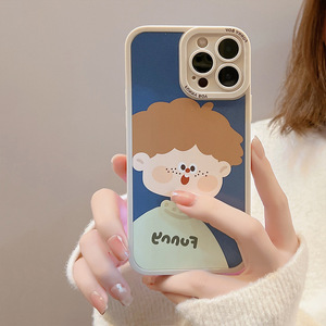Para <span class=keywords><strong>iPhone</strong></span> 14 13 12 11 Pro Max XR X XS 7 8 Plus suave TPU mate creativo dibujos animados niño niña divertida pareja funda para teléfono móvil - Product Image 4