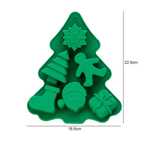 Christmas Themed <b>Silicone</b> Cake Mold - Food Grade BPA-Free Non-stick Baking Tool Heat Resistant -40℃ to 230℃, Easy Demold Holiday - Product Image 4