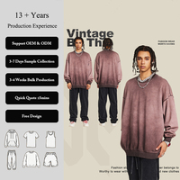 Ropa Urbana de Otoño, Sudadera de Cuello Redondo con Teñido Degradado, 380GSM, 100% Algodón, para Hombre y Mujer