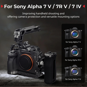 กรงแรด6029ขนาดเล็กสำหรับ <span class=keywords><strong>Sony</strong></span> A7 V/<span class=keywords><strong>A7R</strong></span> V/A7 <span class=keywords><strong>IV</strong></span> แท่นขุดเจาะกล้องที่มีรูเกลียว1/4 "-20รูและแท่นวางรองเท้าเย็น - Product Image 4