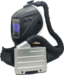 Casco de soldadura con oscurecimiento automático 2023, respirador purificador de aire alimentado, casco de soldadura con oscurecimiento automático