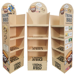 Promoción de supermercado personalizada Publicidad Snack Floor Display Rack Stands de exhibición de cartón - Product Image 6