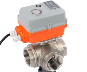 Válvula de Bola Motorizada de Acero Inoxidable de 3 Vías, 240V, para Agua, Alta Temperatura, OEM Personalizable - Product Image 5