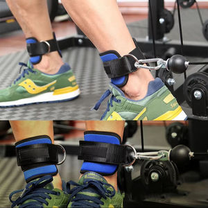 Sangles de cheville réglables en néoprène rembourré pour machines à câble de gym, avec anneau en D, pour le soutien des entraînements et le fitness - Product Image 4