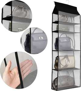 Transparent 5-Layer Wardrobe Storage Bag Non-Woven Visible Wall Mounted Closet Organizer Convenient Organized Storage Solution - Product Image 5