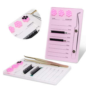 Acrylic Eyelash Tile Tray Organizer Magnetic Lash Extension Storage <b>Bracket</b> with Tweezer Slot - Product Image 1