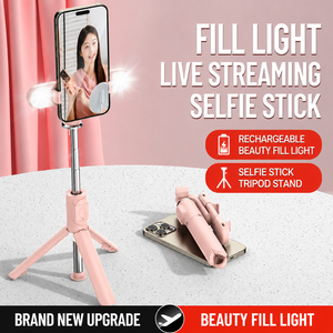 <span class=keywords><strong>Adyss</strong></span> A900 Support de photographie mobile tout-en-un, trépied de bureau pliable, bâton de selfie en ABS, longueur extensible de 1500 mm - Product Image 4