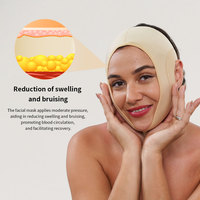S-SHAPER Garde-robe de compression post-chirurgicale pour le visage et la tête, amincissant, raffermissant les jowls, couvrant le cou, liftant le menton, sculpteur facial