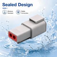 DTP04-2P / DTP06-2S Haidie 2 Pin Male Female Heavy Duty & High Protection Waterproof Sealed Automotive Connector Plug