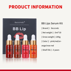 Ibcccndc 10 pièces Kit de sérum pour les lèvres à micro-aiguilles, Gloss semi-permanent, Glaçage à lèvres micro-sculptant, Solution gel exfoliante et Booster - Product Image 4