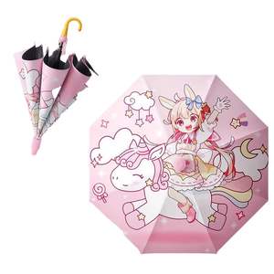 Compre <span class=keywords><strong>Sombrillas</strong></span> al por Mayor en <span class=keywords><strong>Grandes</strong></span> Cantidades, <span class=keywords><strong>Sombrillas</strong></span> Plegables Manuales con Dibujos Animados, <span class=keywords><strong>Sombrillas</strong></span> Infantiles de Plástico Negro para Exteriores con Logotipo - Product Image 4