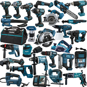 Ensemble d'outils <span class=keywords><strong>Makita</strong></span> <span class=keywords><strong>18V</strong></span> à gamme complète, outils robustes pour la construction et l'entretien industriel, kit combiné d'outils électriques sans fil sans balais - Product Image 1