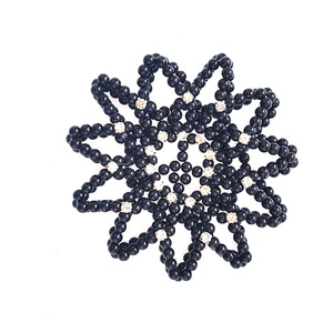 HZO-22014 travail manuel support uni perles élastiques cheveux Snood Net <span class=keywords><strong>chignon</strong></span> filles perle Ballet danse perlé <span class=keywords><strong>chignon</strong></span> Net - Product Image 6