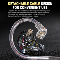 Audífonos Intrauditivos KZ ZS10 PRO X con Cable de 3.5mm Tipo-C, Sonido Estéreo de Alta Fidelidad, Alta Sensibilidad, Cable Desmontable y Mejorable