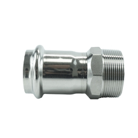 Adaptateur fileté mâle à sertir en acier inoxydable 304 316L BSP NPT DN20 DN25 DN32 1 pouce pour tuyau d'eau