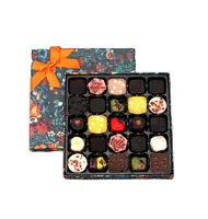 빈 초콜릿 상자 사용자 정의 디자인 선물 상자 블랙 골드 더블 서랍 크리스마스 초콜릿 포장