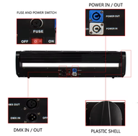Beam Bar 3in1 6 Augen 6 Stück 500mW DMX Moving Head RGB Laserlicht Vollfarbiger DMX512 Projektor für Nachtclub-Events Linse Rot