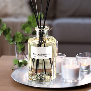 Bottiglia in Vetro Trasparente da 250ml per <span class=keywords><strong>Diffusore</strong></span> di <span class=keywords><strong>Fragranze</strong></span> <span class=keywords><strong>con</strong></span> Etichette Personalizzate e <span class=keywords><strong>Bastoncini</strong></span> per Arredamento Casa <span class=keywords><strong>con</strong></span> Scatola - Product Image 2