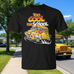 Too Cool For School Hot Rod School <b>Bus</b> T-Shirt Men's Black Large - Product Image 3