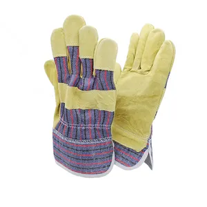 New Design High Quality Cotton Jersey Nitrile Leather Coated Safety Work Welding Gloves