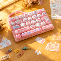 Mini clavier anti-stress à 26 touches, porte-clés mignon de dessin animé, breloque de sac pour cadeaux et loisirs créatifs