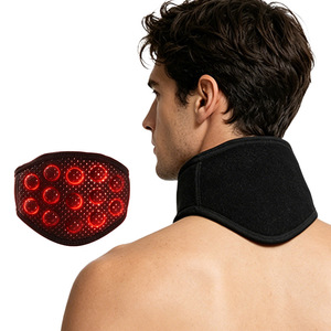 Cinturón de Soporte Cervical con Piedras Magnéticas para Masaje y Calentamiento, Almohadilla Autocalentable de Turmalina, Soporte para el Cuello, Nailon y Spandex, Unisex - Product Image 1