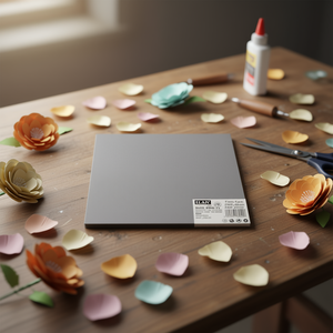 Carta Filtrante Ilan 40x60 Cm 2Mm Grigia, Materiale Non Tessuto per Creazione di Fiori di Carta - Product Image 3