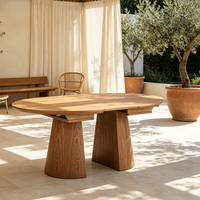 Eschenholz-Furnier Esstisch Hersteller Moderner 1100-1800mm Ausziehbarer Tisch mit Robuster Schiene für Großhandel Möbel