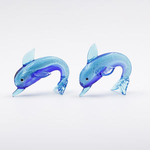تمثال منحوت من زجاج مورانو على شكل دولفين - Product Image 2