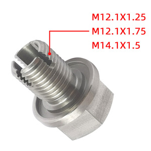 M12 M14 Stainless Steel Self Tapping Oil Drain <b>Plug</b> Screw Repair Kit For Automotive Oil Sump - Product Image 5