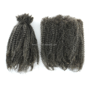 KAMA 4CW Afro crespo di <span class=keywords><strong>capelli</strong></span> umani alla rinfusa <span class=keywords><strong>sale</strong></span> e pepe Color <span class=keywords><strong>capelli</strong></span> umani alla rinfusa extension per <span class=keywords><strong>capelli</strong></span> Dreadlocs Twist - Product Image 3