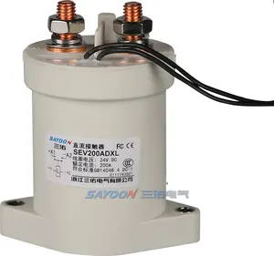 SAYOONハイパワー高電圧200Aノーマルクローズ12v 24v 36v 48v Dc充電ステーションコンタクターリレー、ROHS CE SEV200BD