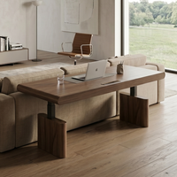 Bureau de direction haut de gamme sur mesure, bureau large réglable en hauteur, bureau multifonctionnel en bois massif
