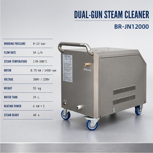 Lavadora <span class=keywords><strong>de</strong></span> Vapor Comercial <span class=keywords><strong>de</strong></span> Doble Pistola, Limpiador <span class=keywords><strong>de</strong></span> Vapor Industrial <span class=keywords><strong>de</strong></span> Alta Presión <span class=keywords><strong>de</strong></span> 12KW, 13 Bares, Calentamiento Rápido en 60s, Máquina <span class=keywords><strong>de</strong></span> Limpieza a Vapor - Product Image 6