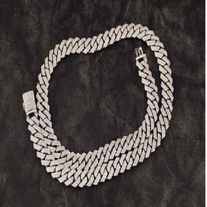 Cadena Cubana Miami Gruesa y Audaz de Oro de 10K y 14K con Diamantes Cultivados en Laboratorio, Estilo Hip Hop de Lujo para Collar Certificado - Product Image 2