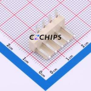 HCZZ0604-5 Wire-to-Board Pin Header Bent Lead Through Hole,P=3.96mm Connector 1x5P 3.96mm Right Angle Insert VH - Product Image 1