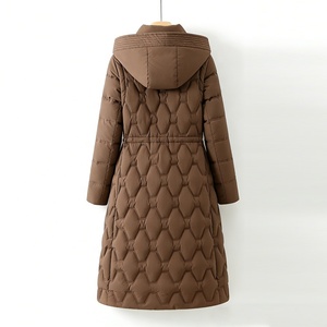 Veste longue matelassée pour <span class=keywords><strong>femme</strong></span> - Manteau d'hiver 2-en-1 avec doublure amovible, <span class=keywords><strong>parka</strong></span> matelassée à capuche pour l'extérieur - Logo personnalisé - Product Image 6