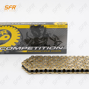 Nueva <span class=keywords><strong>Cadena</strong></span> de Transmisión <span class=keywords><strong>Reforzada</strong></span> SFR para Motocicleta, ATV, Dirt Bike, Go Kart, Color Dorado, 428-104L, Certificación ISO 9001, Alta Frecuencia - Product Image 6