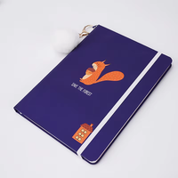 Cuaderno de Tapa Dura Personalizado con Diseño de Animales, Cuaderno con Banda Elástica de Dibujos Animados en Color, Bloc de Notas A5