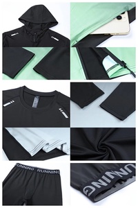 Abbigliamento <span class=keywords><strong>sportivo</strong></span> da ginnastica da ginnastica traspirante traspirante personalizzato 5 pezzi per Fitness a compressione tuta sportiva Casual da <span class=keywords><strong>uomo</strong></span> - Product Image 4