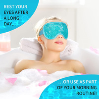 Masque oculaire rafraîchissant en gel réutilisable avec support en coton peluche et élastique pour soulager les maux de tête, les gonflements, les migraines, les yeux secs et le stress (vente en gros)
