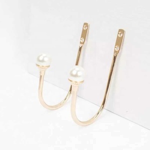 Curtain Alloy U-shaped Pearl Wall Hook Wall Hook 1 Metal Curtain <strong>Hold</strong> <strong>Backs</strong> - Strong Arm Style Holdbacks Drape Ties Loop Holder - Product Image 2