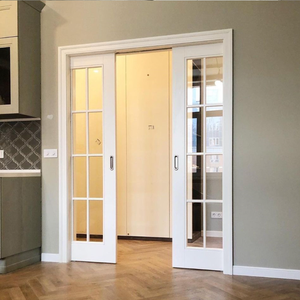 Porte française en <span class=keywords><strong>verre</strong></span> double trempé avec cadre en aluminium et bois, design luxueux, extérieur en <span class=keywords><strong>verre</strong></span> - Product Image 6