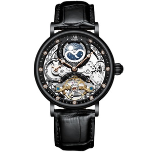 KINYUED J055 Dernière montre à quartz pour homme de marque haut de gamme de qualité supérieure Design tendance Prix bas Multicolore Bracelet en cuir véritable - Product Image 2