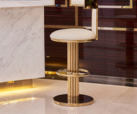 Chaise de bar de style européen, design nordique, cuir de luxe, nouveau design